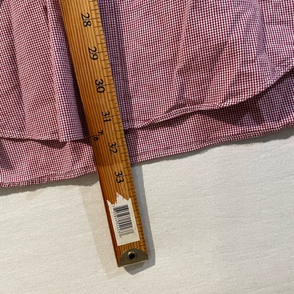 J.Crew Casual Shirt Mens M Flex Red Wine & White Button Up Long Sleeve - Picture 12 of 12